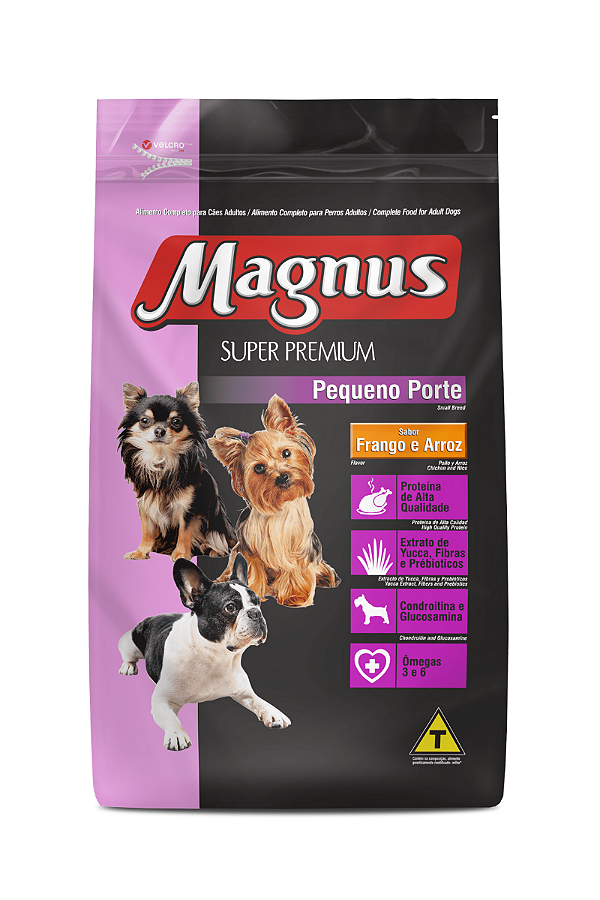 Ração Magnus Super Premium Sabor Frango e Arroz para Cães Adultos Pequeno Porte