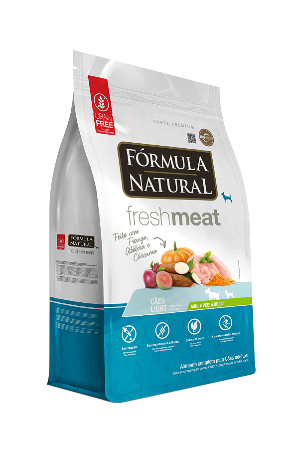 Ração Fórmula Natural Fresh Meat Light para Cães Adultos Portes Mini e Pequeno