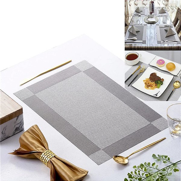 Lindo Kit 6 Pçs P/ Mesa de Jantar Jogo Americano Restaurante