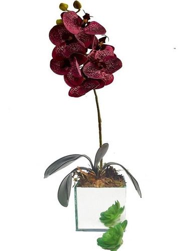 Arranjo Orquidea Artificial Silicone 3d Toque Real