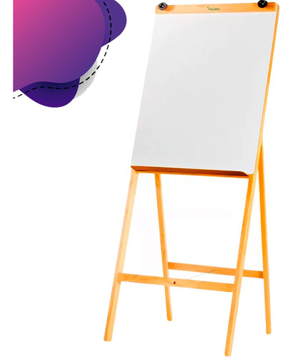 Quadro Flip Chart Branco 60x180cm Madeira Qualidade Premium