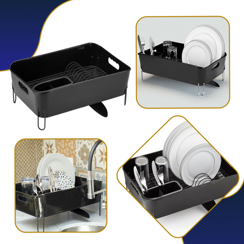 Escorredor De Louça C/ Escoamento Automatico Porta Talheres