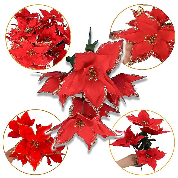 Buquê Flores Para Decoração Natalino de Flores para seu Natal