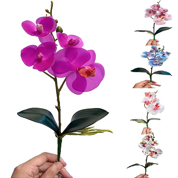 Haste de Orquidea Artificial Para Arranjo Sofisticado Cetim