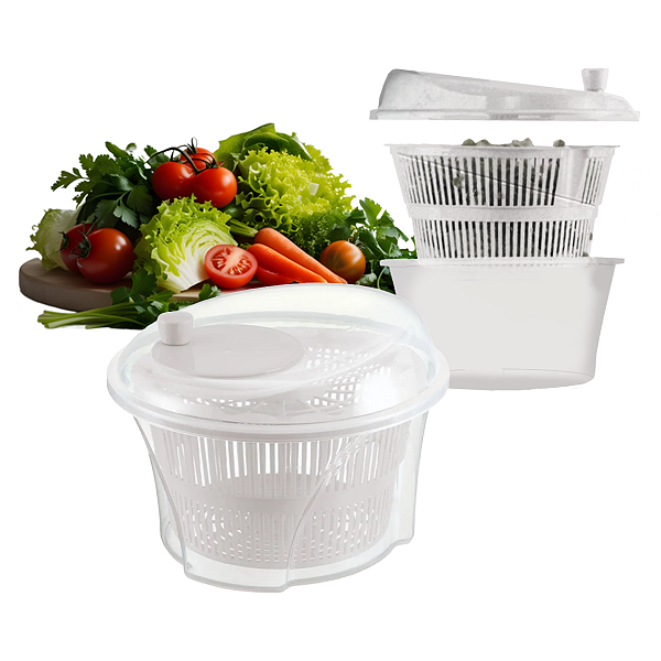 Secadora Salada 4,5l - Secagem Rápida Fácil Limpeza Prático