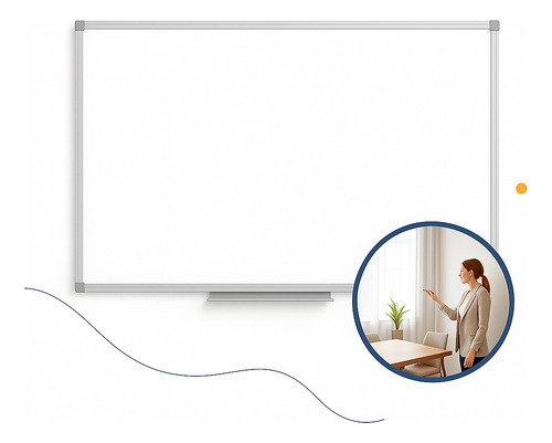 Quadro Branco 40x30cm Escritório Estudo Planejamento Escolar