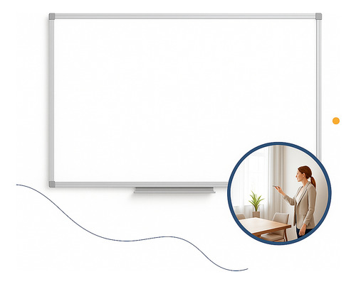 Quadro Branco 90x60 Para Escritório Reunião Sala Aula Escola