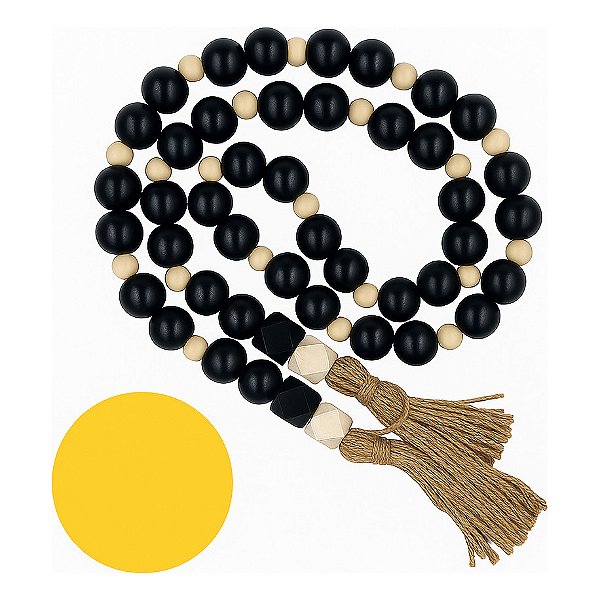 Cordão Decorativo 140cm Madeira C/tassel Parede Sala Casa Bandeja