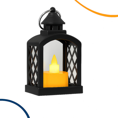 Kit 5 Lanternas Decorativas Vela Led Luz Quente 9cm Ambiente