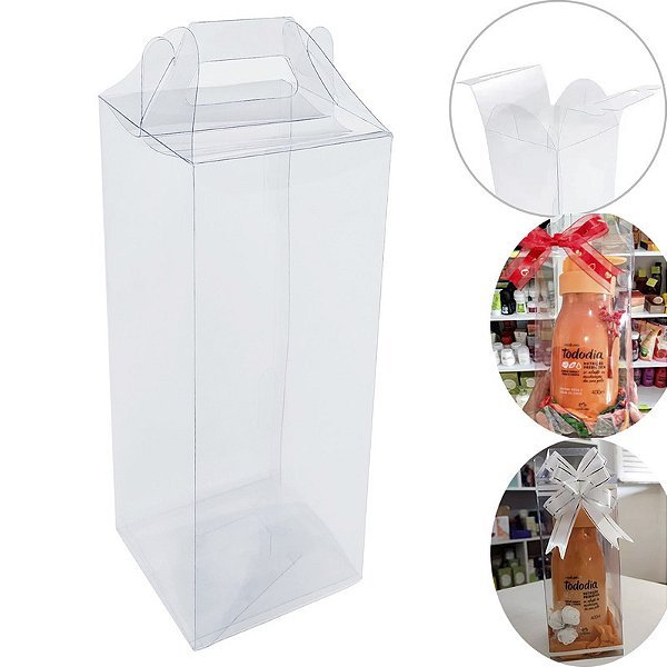 Caixa Acetato 21X5,5X8 Transparente P Lembrancinha, Kits, Presentes, Mostruario de Produtos