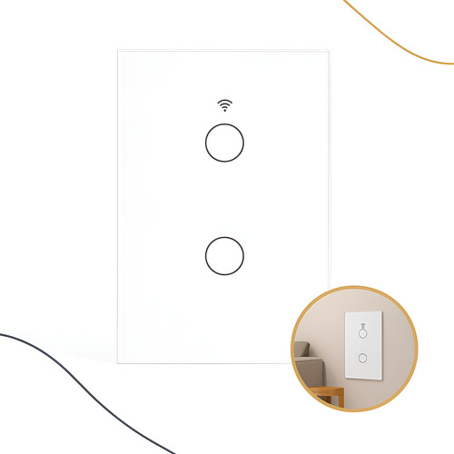 Interruptor Inteligente 2 Botões Wi-fi Alexa Google App 16a (COMPONENTE)