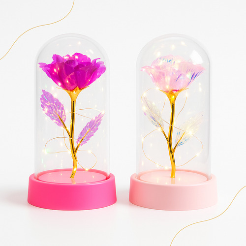 Luminária Rosa Galáxia Encantada Presente Criativo Decoração