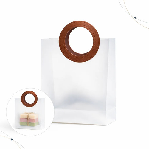 Kit 5 Sacolas Transparente Premium P/ Loja Presentes Brindes
