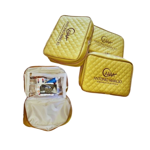 Necessaire com Matelassê e Necessaire em Cristal