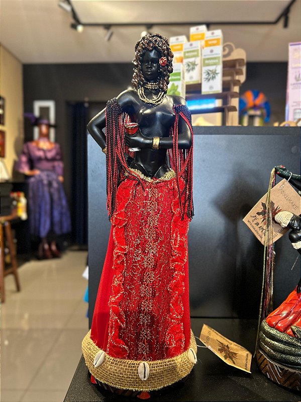 Imagem Resina 35cm Pomba Gira Candomble