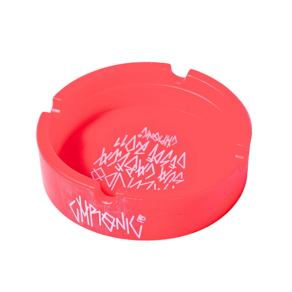 Cinzeiro Silicone Redondo Vermelho