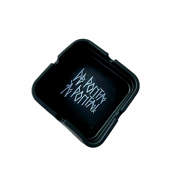 Cinzeiro Silicone Quadrado Preto