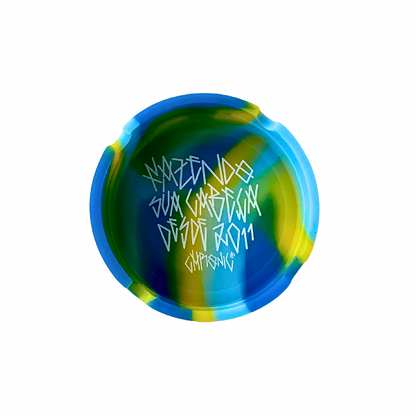 Cinzeiro Silicone Redondo Rasta4