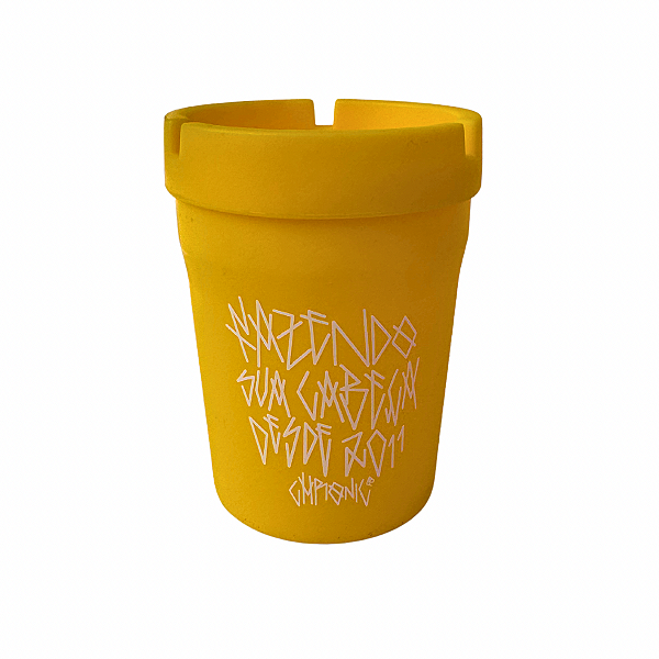 Cinzeiro Portátil PVC Amarelo