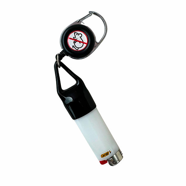 Chaveiro Anti-Rato Porta Isqueiro Bic Pequeno Preto