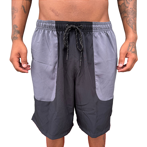 Shorts Hidronautico Preto C/ Cinza