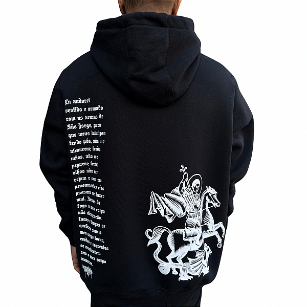 Blusa Moletom W943 Preto Tag São Jorge