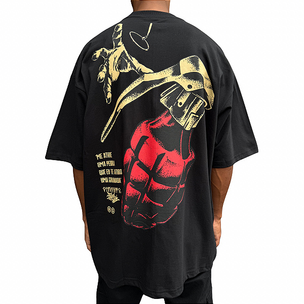 Camiseta Oversized Chronic x Thaíde Granada Preto