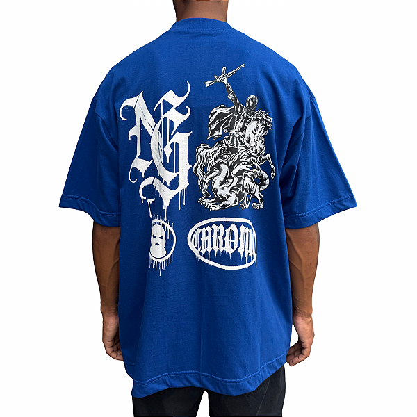 Camiseta Oversized Chronic 4466 Azul Ultrajante