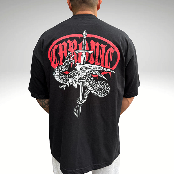 Camiseta Oversized Chronic 4473 Preto