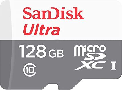 Cartão de memória Sandisk microSD de 128GB Ultra - Classe 10