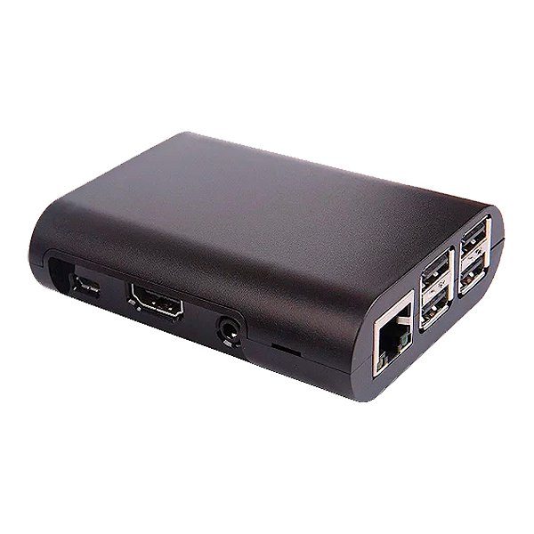 Case Raspberry Pi 3 Model B e B+ ABS Preta