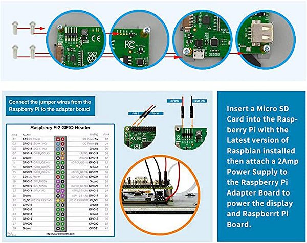 Tela Monitor Display 7 Pol Touch Screen Raspberry Pi Oficial - Orix ...