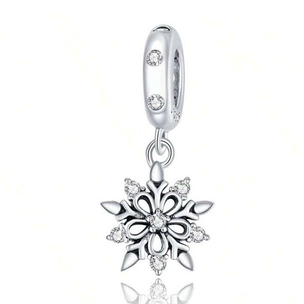 Mini Berloque pendente Floco de Neve prata 925 Legitima