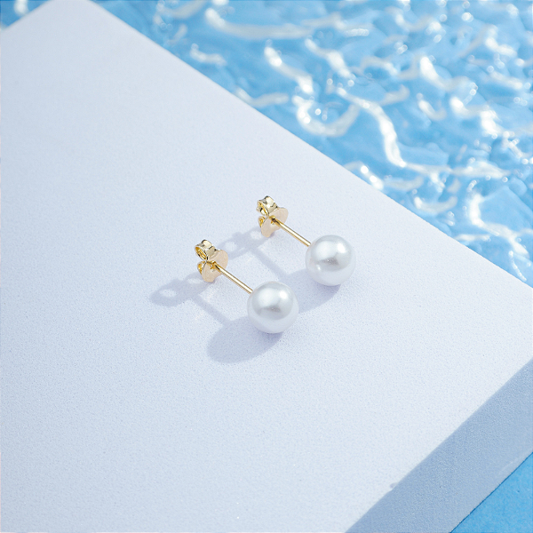 Brinco Dourado Perola Pequena