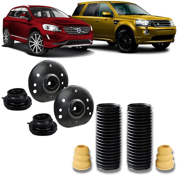 KIT COXIM COM ROLAMENTO BATENTE E COIFA AMORTECEDOR DIANTEIRO XC60 FREELANDER 2 2008 2009 2010 2011 2012 2013 2014 2015