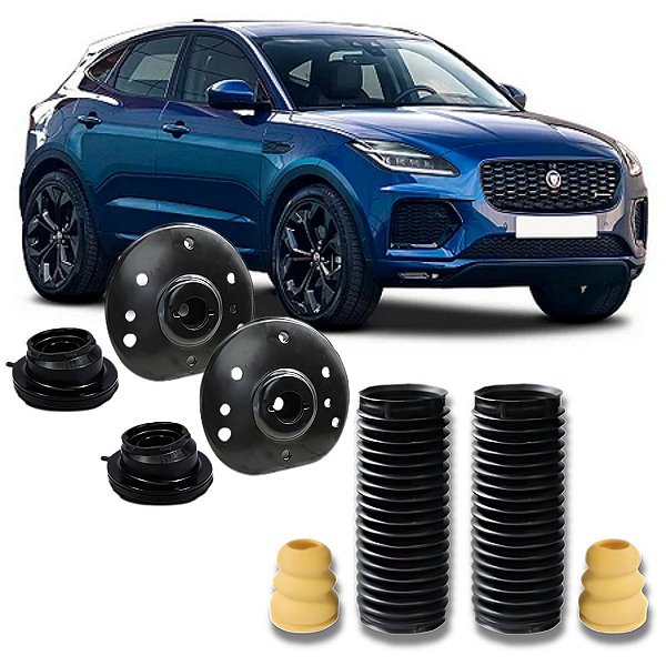 KIT COXIM COM ROLAMENTO BATENTE E COIFA DO AMORTECEDOR DIANTEIRO JAGUAR E-PACE 2017 2018 2019 2020 2022