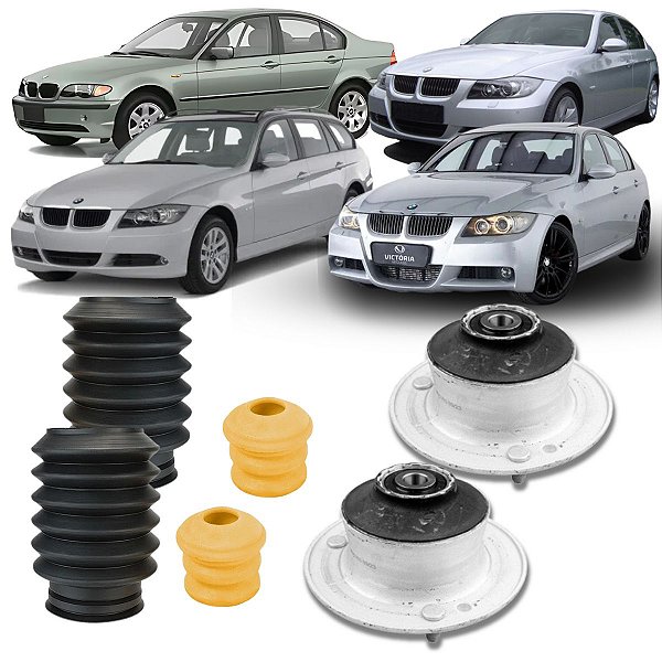 KIT COXIM BATENTE E COIFA DO AMORTECEDOR DIANTEIRO BMW 316i 318i 320i 323i 325i 328i 330i 2004 A 2012