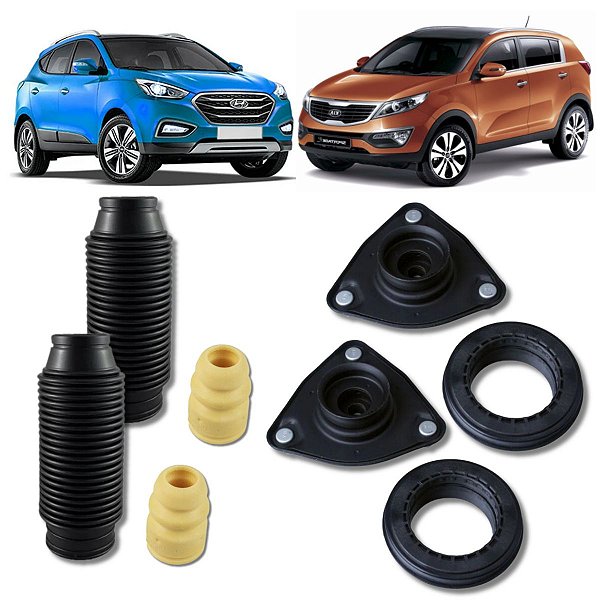 KIT COXIM BATENTE E COIFA DO AMORTECEDOR DIANTEIRO IX35 SPORTAGE 2010 2011 2012 2013 2014 2015 2016 2017 2018 2019 2020