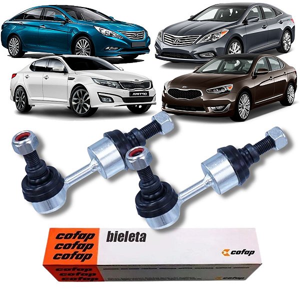 PAR BIELETA SUSPENSÃO TRASEIRA SONATA AZERA OPTIMA CADENZA 2010 2011 2012 2013 2014 2015 2016