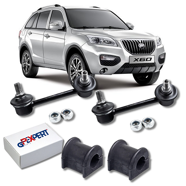 KIT 2 BIELETAS DIR/ESQ E 2 BUCHAS BARRA ESTABILIZADORA SUSPENSÃO TRASEIRA X60 2013 2014 2015 2016 2017 2018 2019