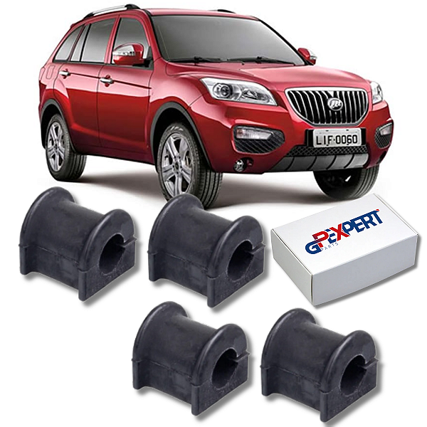 KIT 4 BUCHAS DA BARRA ESTABILIZADORA DIANTEIRA E TRASEIRA LIFAN X60 2013 2014 2015 2016 2017 2018 2019