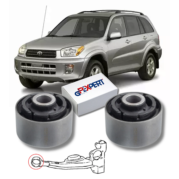 PAR BUCHA DA BANDEJA BALANÇA TRASEIRA RAV4 2000 2001 2002 2003 2004 2005