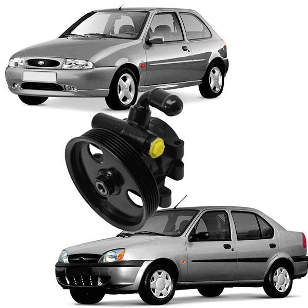 BOMBA DE DIREÇÃO HIDRAULICA FIESTA 1.0 8V ZETEC ROCAM 2001 2002 2003