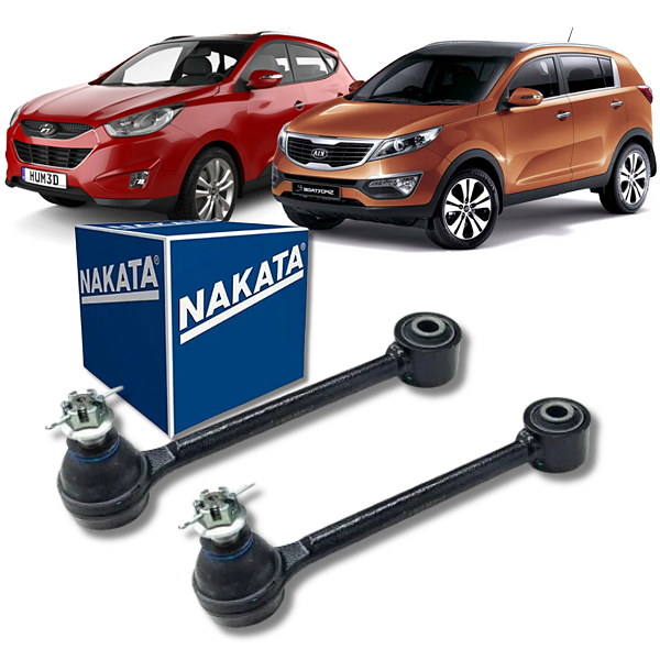 PAR BRAÇO RETO PIVO TRASEIRO IX35 SPORTAGE 4x2 2010 2011 2012 2013 2014 2015 2016 2017 2018 2019 2020 NAKATA