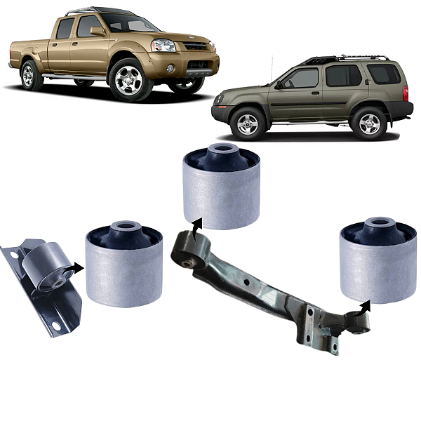 KIT 3 BUCHAS SUPORTE DIFERENCIAL DIANTEIRO FRONTIER X-TERRA 2.8 1998 1999 2000 2001 2002 2003 2004 2005 2006 2007