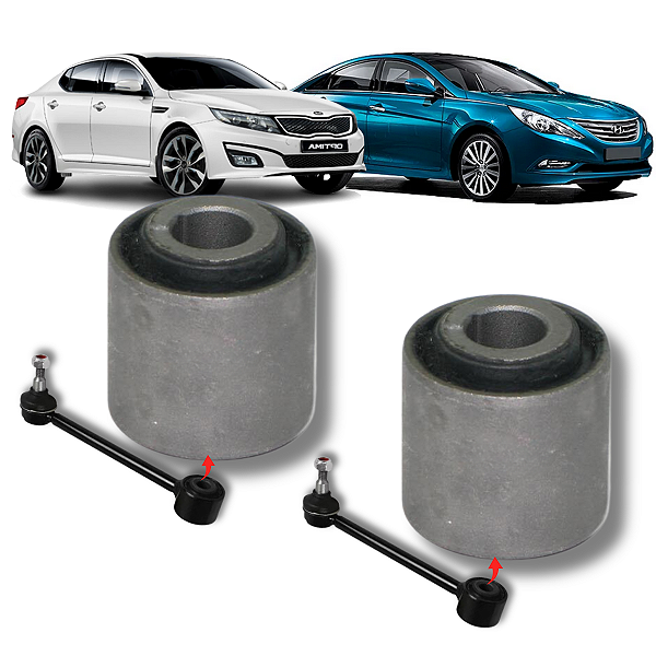 PAR BUCHA DO BRAÇO TIRANTE RETO PIVO SONATA OPTIMA 2010 2011 2012 2013 2014 2015 2016