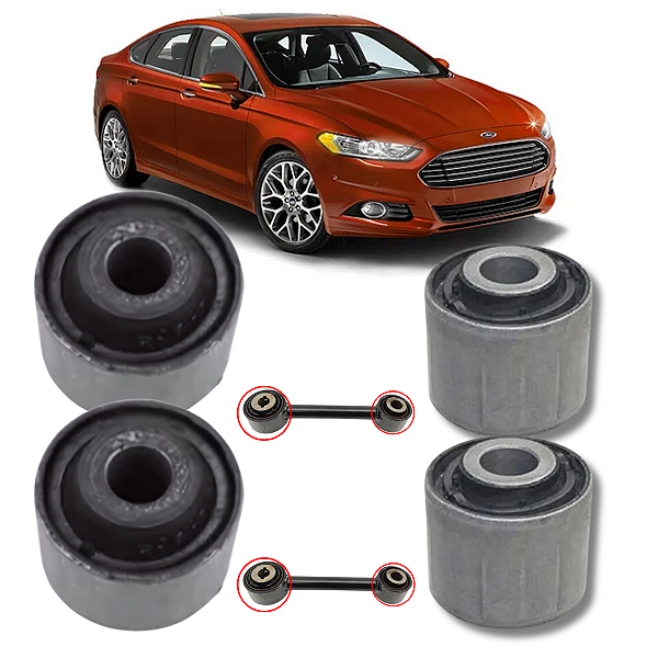 KIT 4 BUCHAS DO BRAÇO RETO MENOR FUSION FWD 4X2 2013 2014 2015 2016 2017 2018 2019