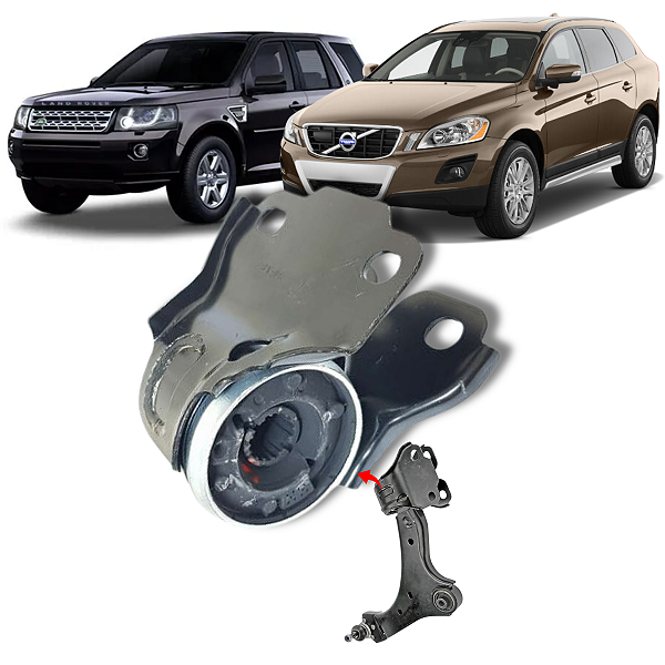 BUCHA MANCAL MAIOR BANDEJA DIANTEIRA DIREITA XC60 FREELANDER 2006 2007 2008 2009 2010 2011 2012 2013 2014 2015 2016 2017