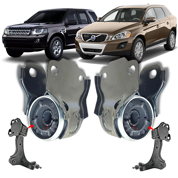 PAR BUCHA MANCAL MAIOR BANDEJA DIANTEIRA XC60 FREELANDER 2 2006 2007 2008 2009 2010 2011 2012 2013 2014 2015 2016 2017