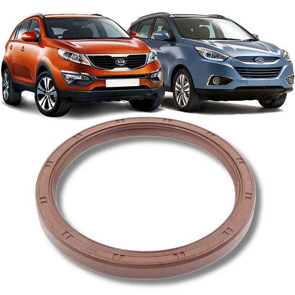 RETENTOR VOLANTE TRASEIRO DO VIRABREQUIM IX35 SPORTAGE 2.0 16V 2011 2012 2013 2014 2015 2016 2017 2018 2019